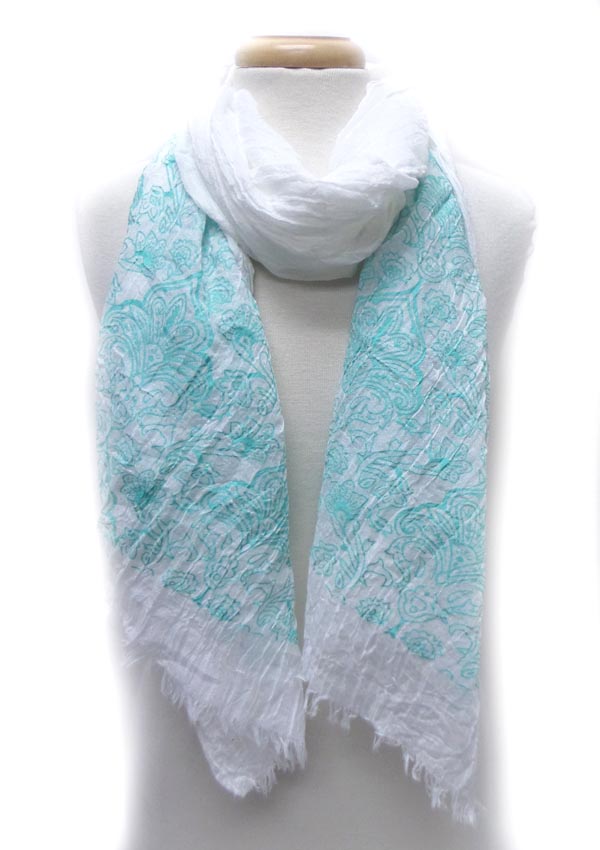 Floral textured designs scarf