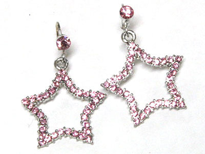 Crystal star earring