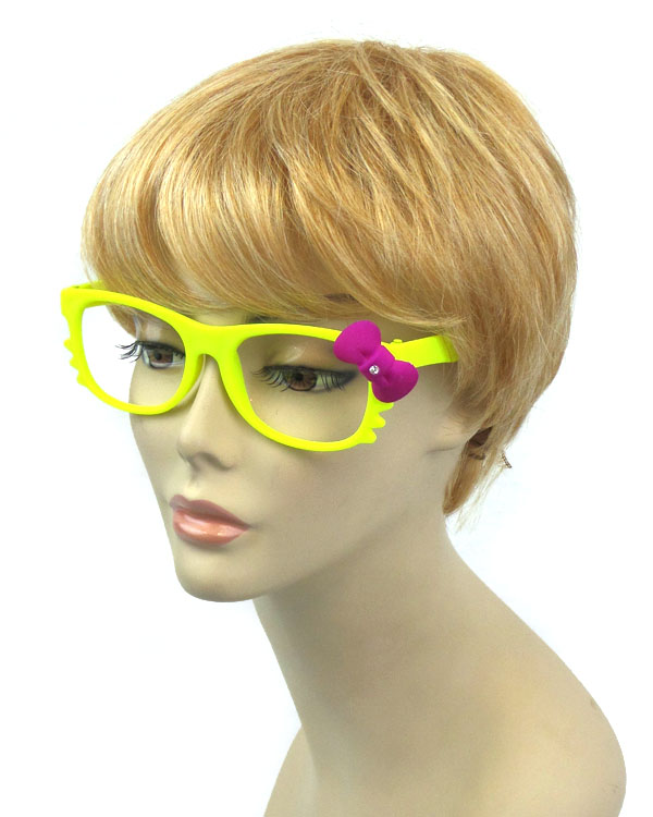 Summer fun bow accent neon color glasses
