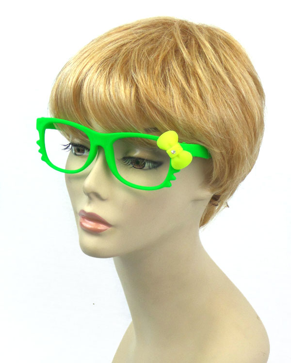Summer fun bow accent neon color glasses