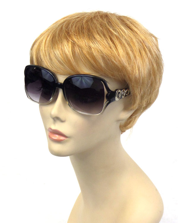 Metallic twist hinge sunglasses-uv protection