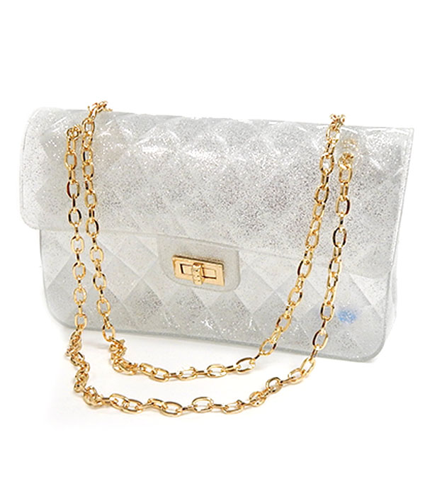 Jelly quilt chain hand bag