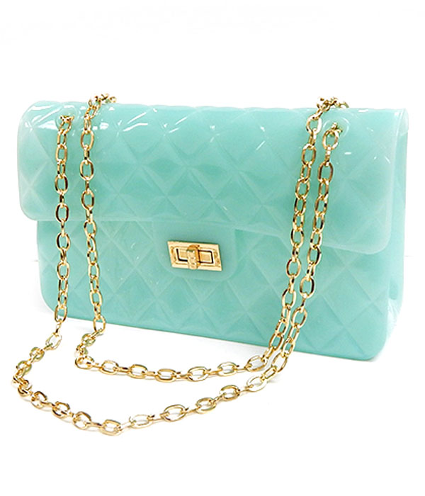 Jelly quilt chain hand bag