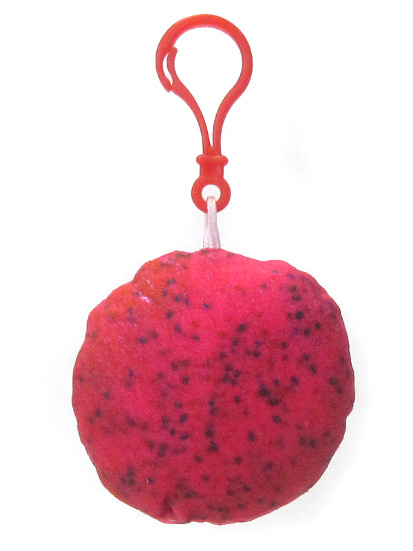 Stuffy pillow fruit key chain - fig