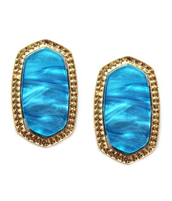 SOUTHERN STYLE PUFFY ACRYLIC EARRING