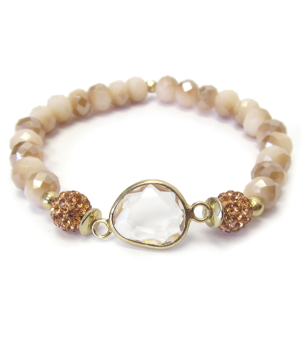 FACET STONE STRETCH BRACELET