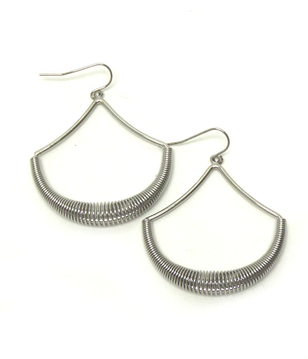 Rhodium shape earrings