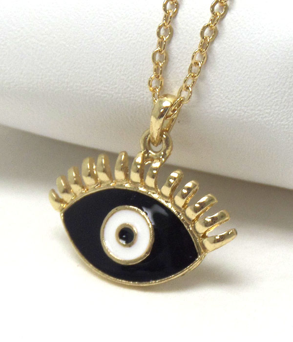 Premier electro plating epoxy evil eye necklace