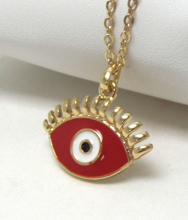 Premier electro plating epoxy evil eye necklace