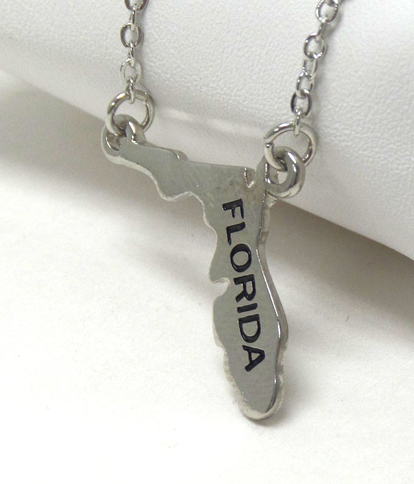 Premier electro plating state of florida necklace