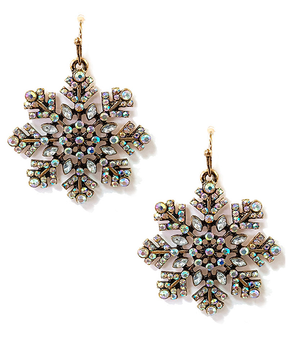 CRYSTAL SNOWFLAKE EARRING