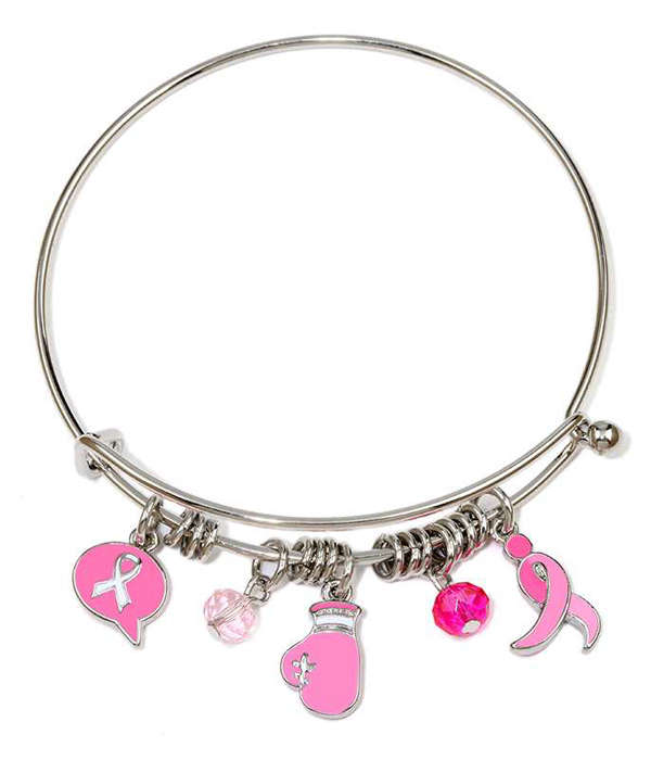 Pink ribbon bracelet