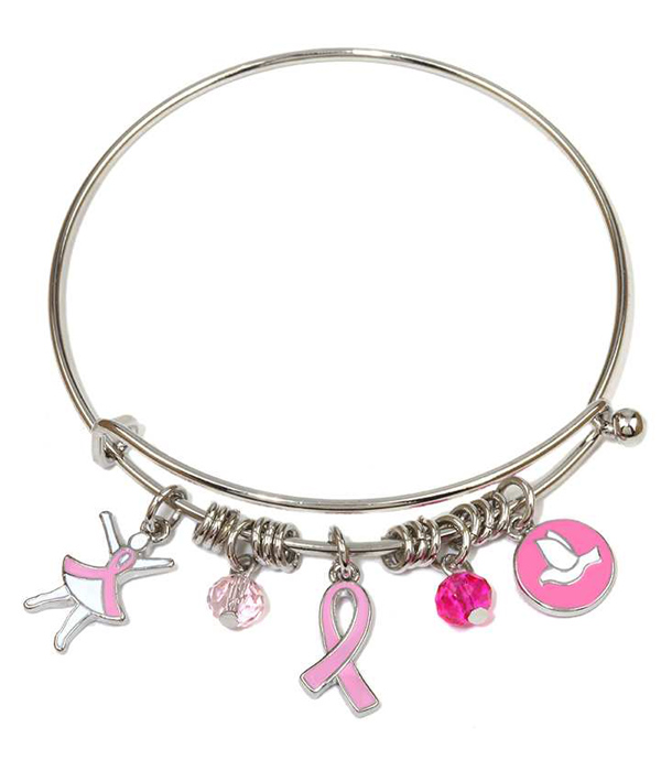 Pink ribbon bracelet