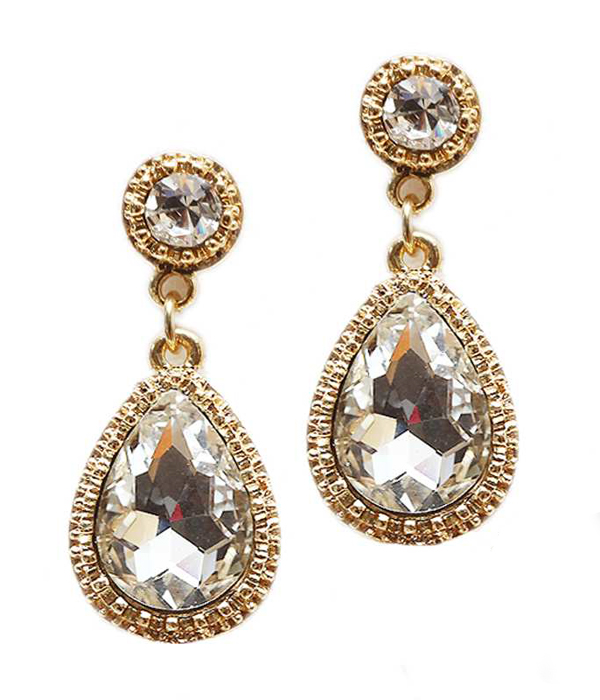 CRYSTAL TEARDROP EARRINGS