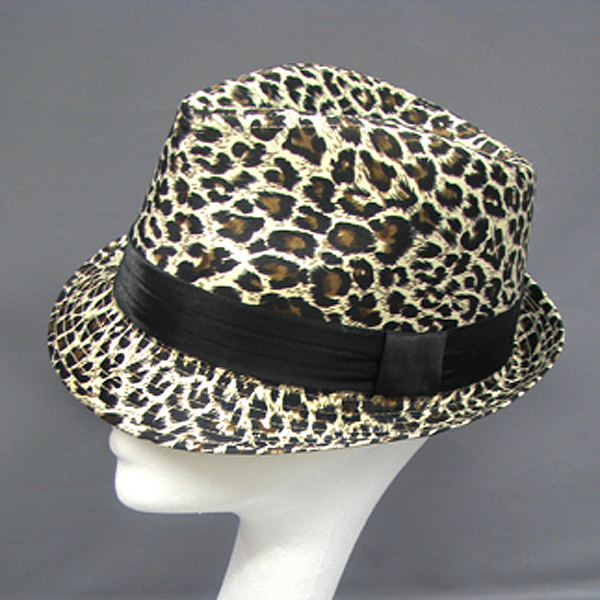 100 % stain leodard print summer summer fedora