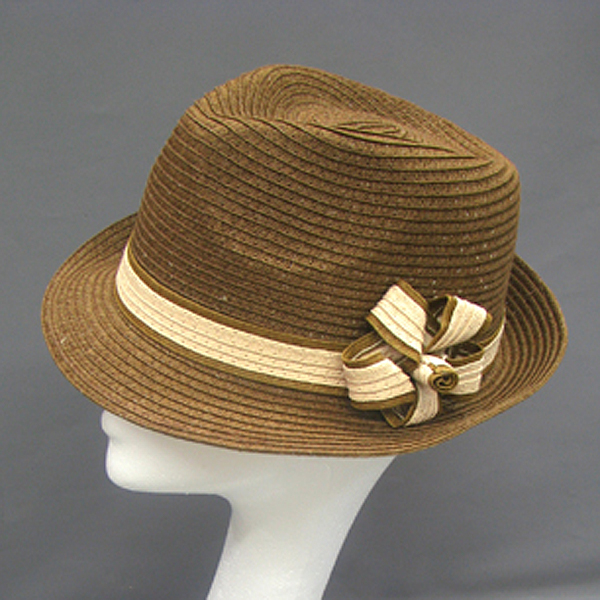 100% flower corsage summer fedora