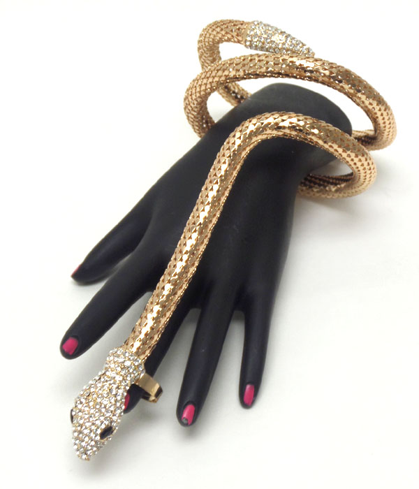 Snake spiral ring bracelet