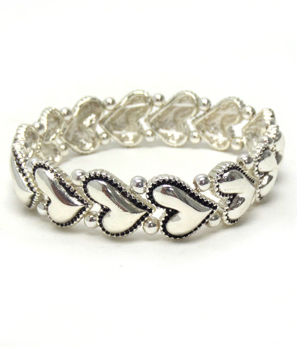 Heart stertch bracelet