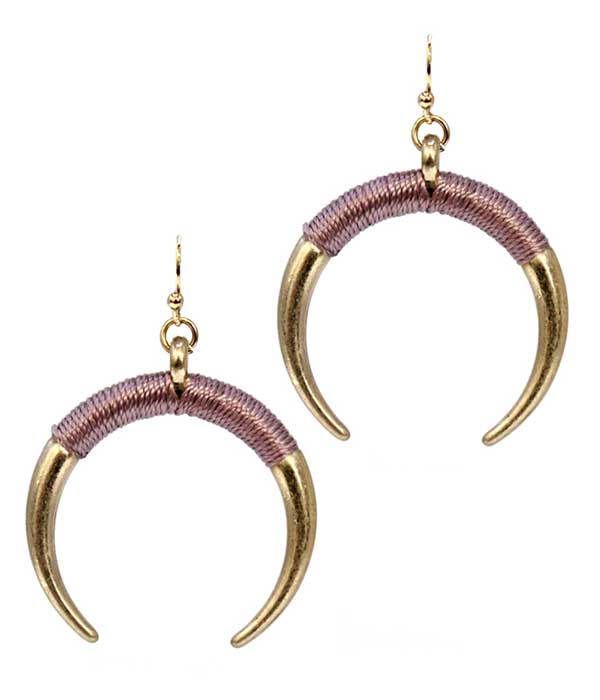 THREAD  WRAP METAL EARRING