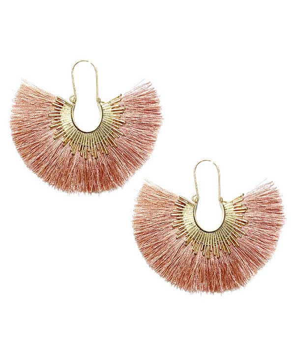 Fan tassel earring