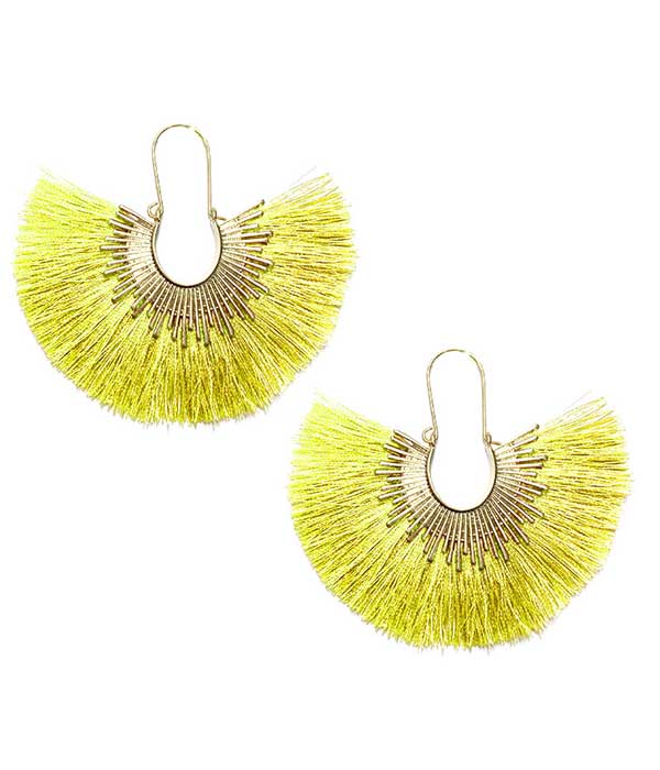 Fan tassel earring