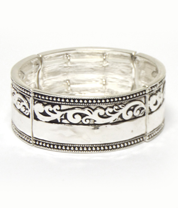 Designer texture metal bracelet 