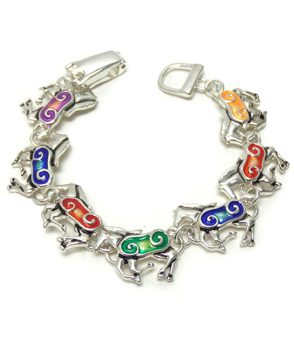 Horse theme magnetic bracelet