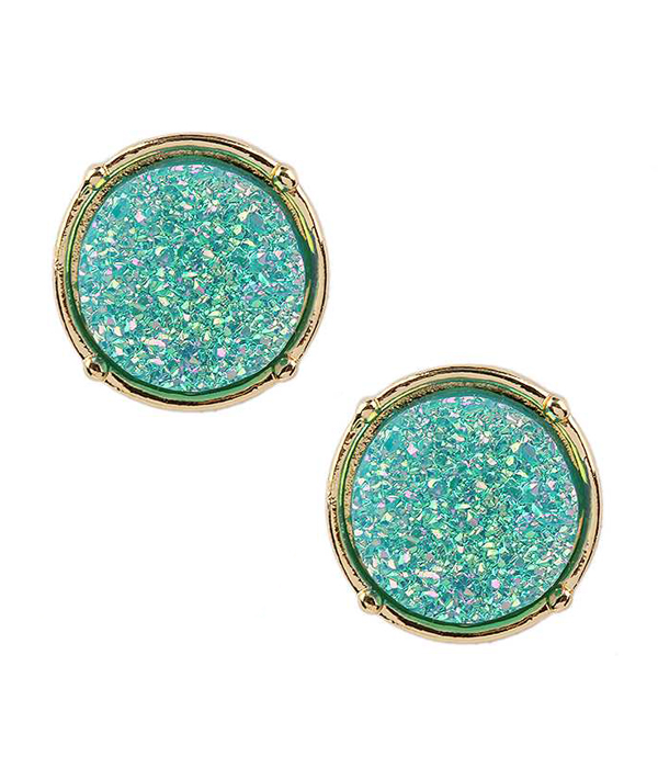 DRUZY ROUND STUD EARRING