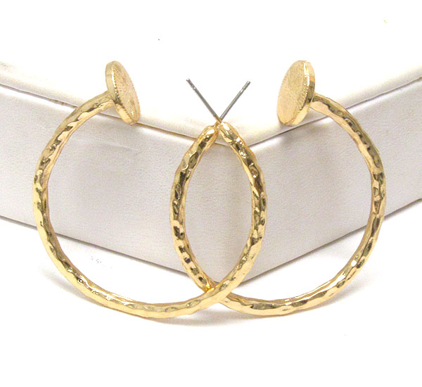Metal nail hoop earring - hoops