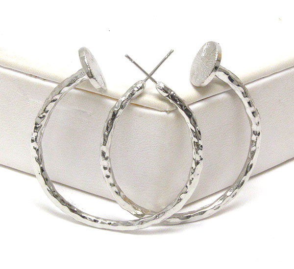 Metal nail hoop earring - hoops
