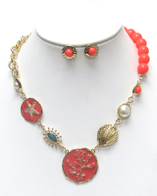 Sealife theme necklace set