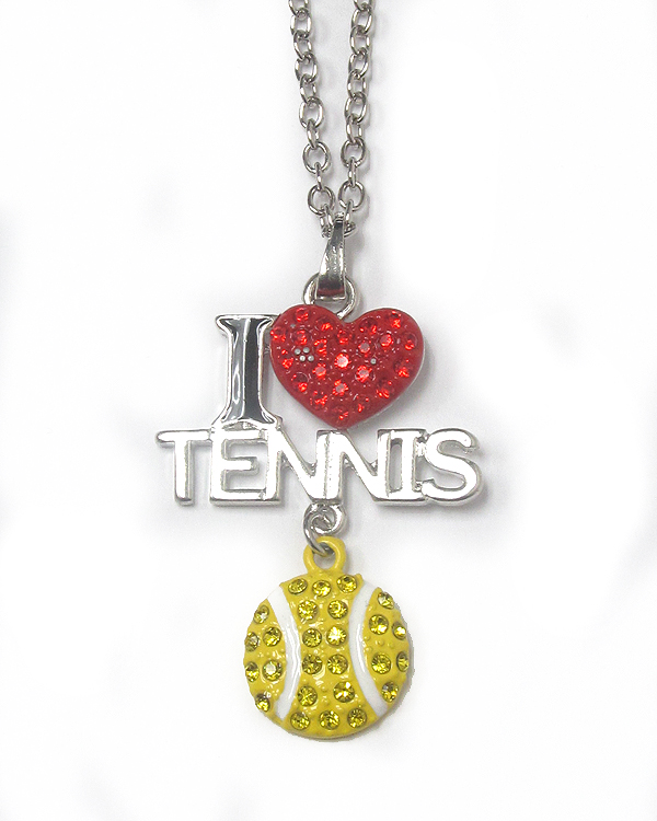 Tennis theme necklace