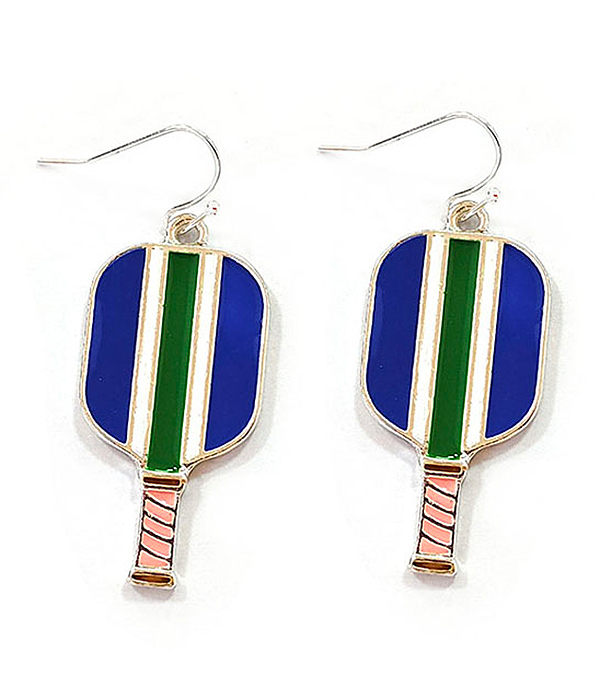 Epoxy pickleball paddle earring