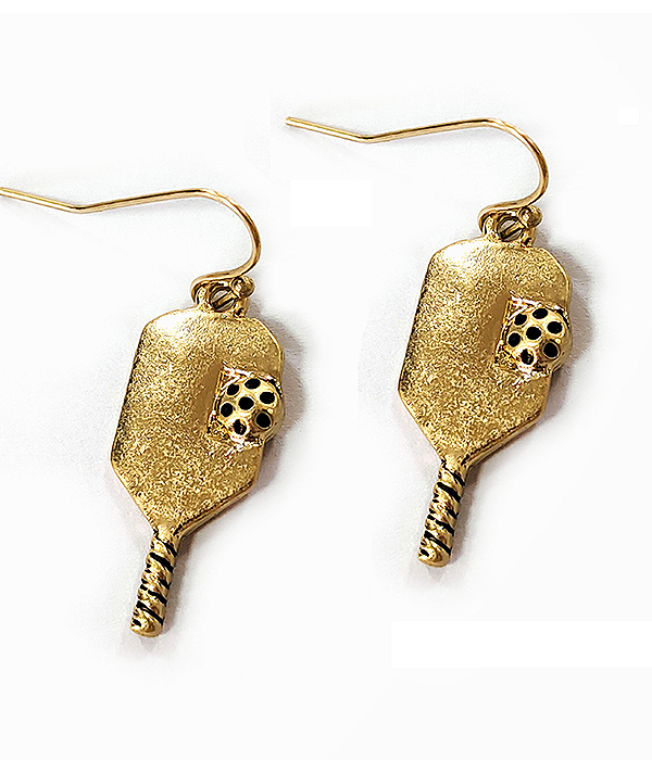 Pickleball paddle earring