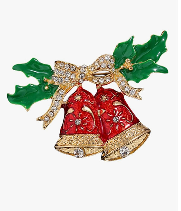 Christmas theme brooch - bell