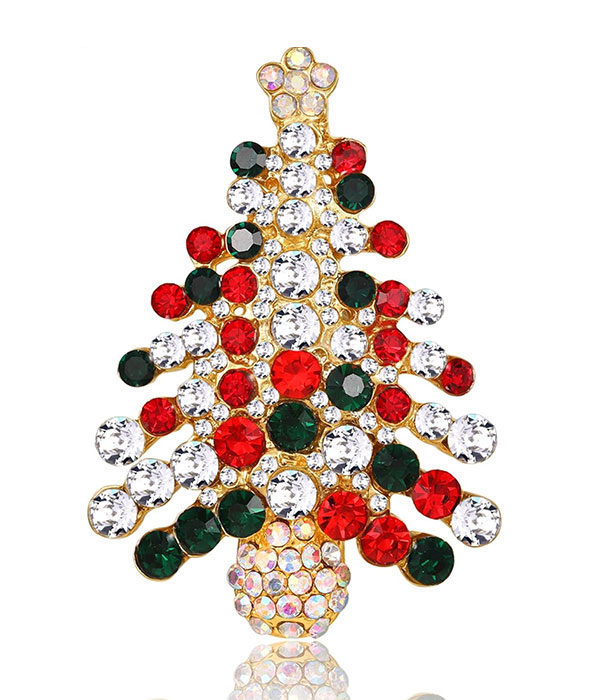 Christmas theme brooch - tree