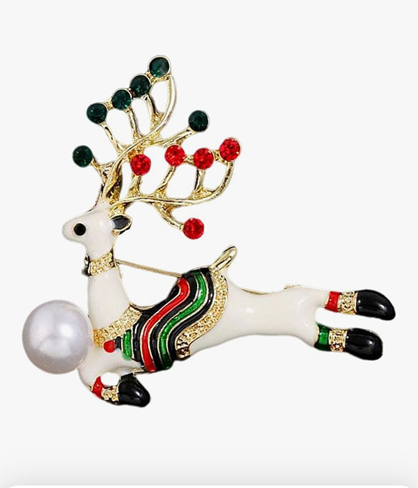 Christmas theme brooch - reindeer