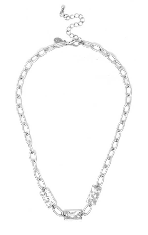 METAL BAR LINK CHAIN NECKLACE
