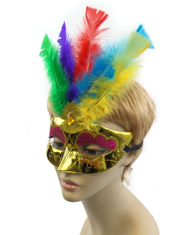 Glitter and feather top masquerade