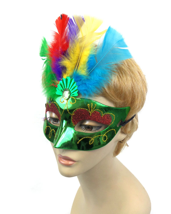 Glitter and feather top masquerade