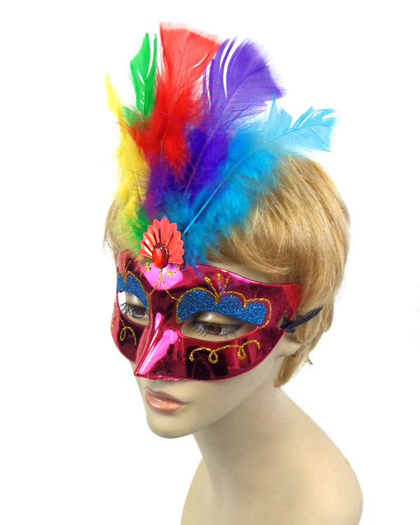 Glitter and feather top masquerade