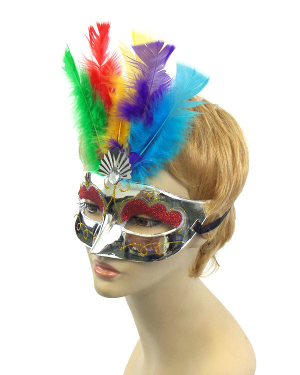 Glitter and feather top masquerade