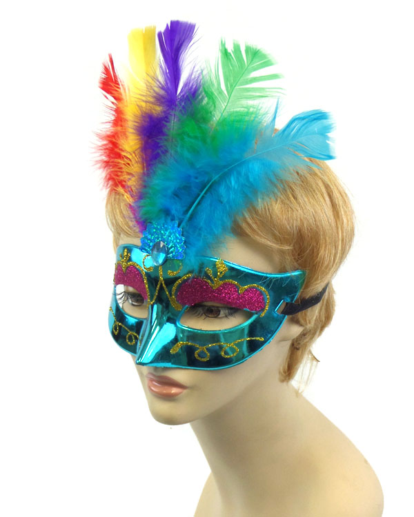 Glitter and feather top masquerade