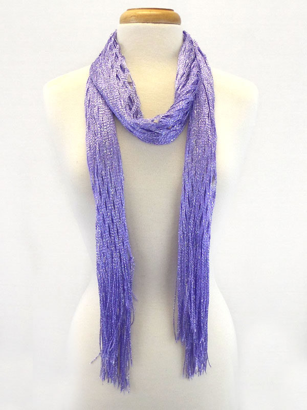 Net and tassel scarf