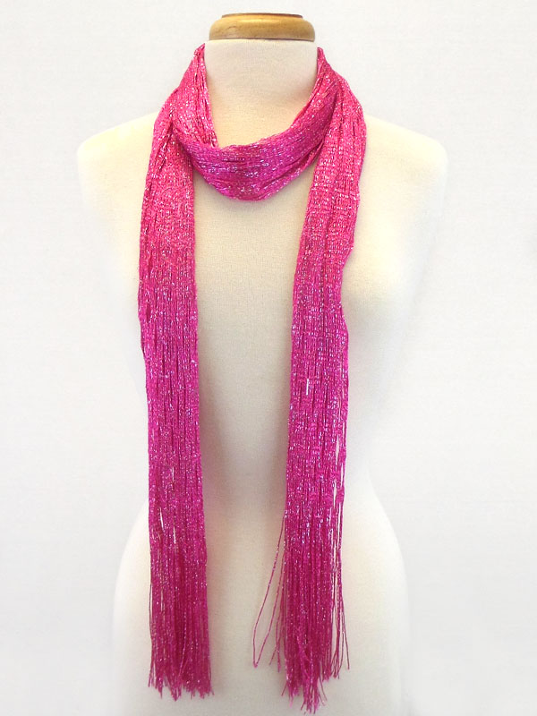Net and tassel scarf