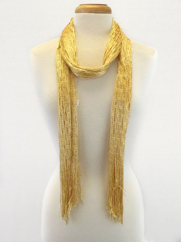 Net and tassel scarf