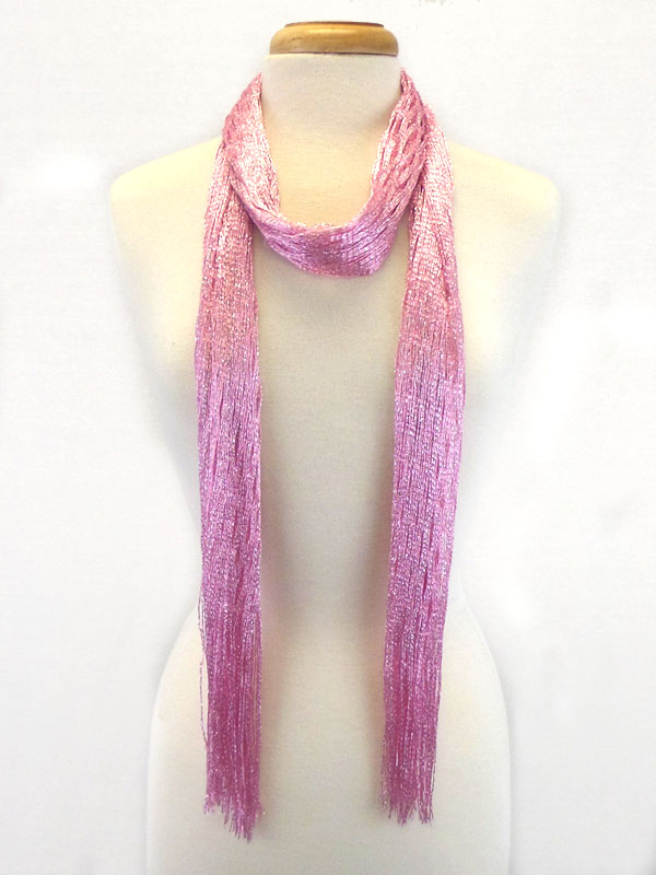 Net and tassel scarf