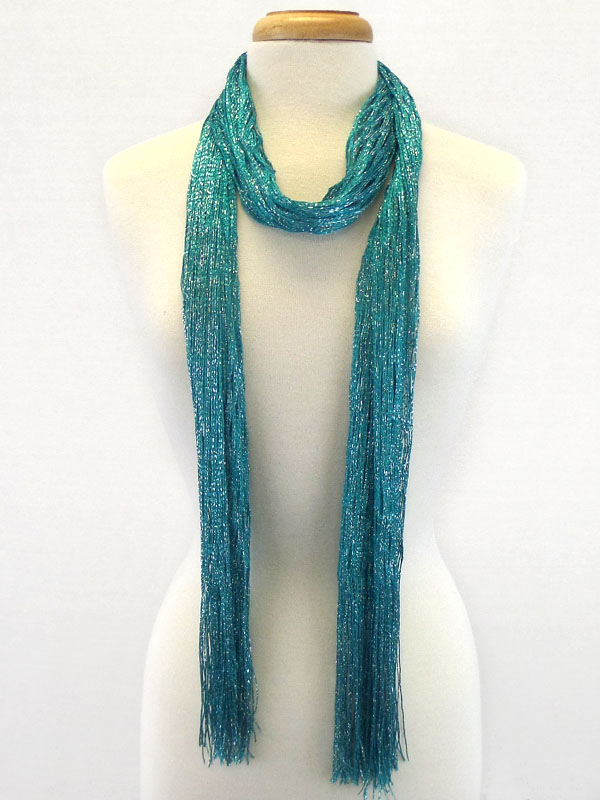Net and tassel scarf