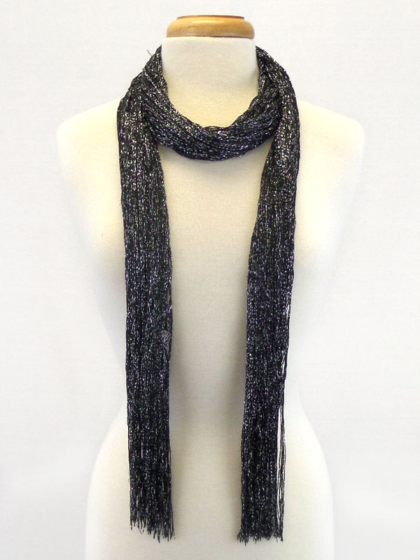 Net and tassel scarf