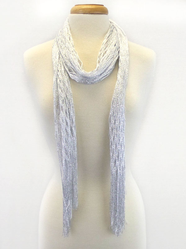 Net and tassel scarf